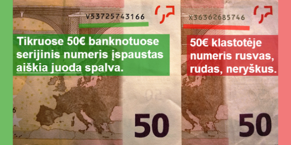 50€ padirbti eurai