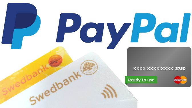 Swedbank kortelė PayPal